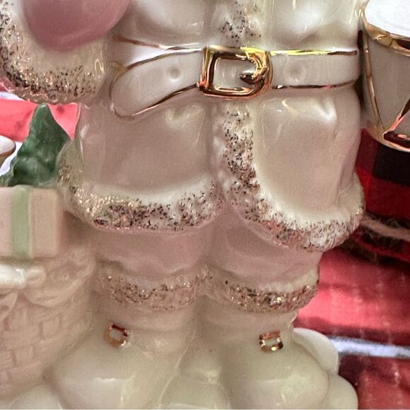 LENOX Porcelain Santa Claus W/Gold & Pink Details - Picture 5 of 12